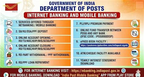 India Post (DOP) Internet Banking & Mobile Banking Services ...