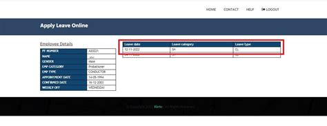 KKRTC online leave application