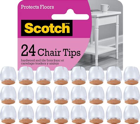 Amazon.com: Scotch Chair Tips, Chair Leg Protectors for Wood Floors ...