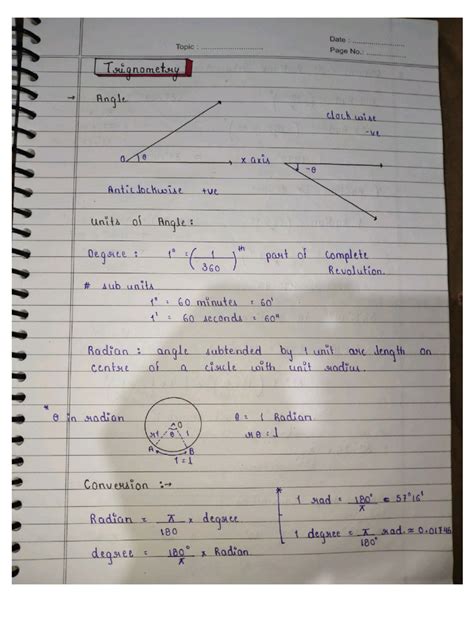 Image result for Trigonometry Math Notes