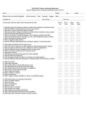 ADHD Rating Scale IV - Self Form - Fill Online, Printable, Fillable ...