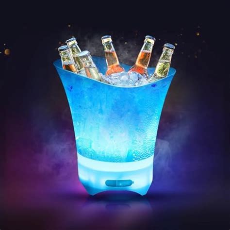Supreouts LED Ice Buckets Plastic Ice Bucket, 22L Large Capacity Ice ...