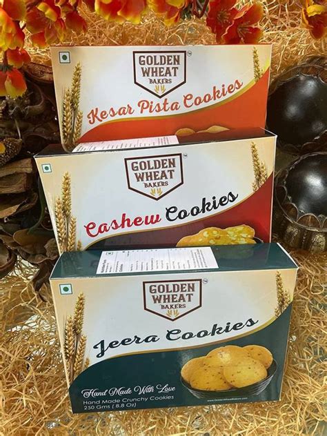 Golden Wheat Bakers Cooky Gift Hamper - Kesar Pista Cookies + Cashew ...