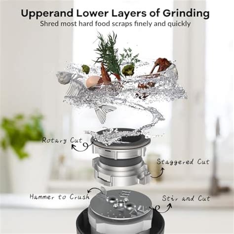 GarveeTech Garbage Disposal 3/4 HP, Continuous Feed Food Waste India | Ubuy