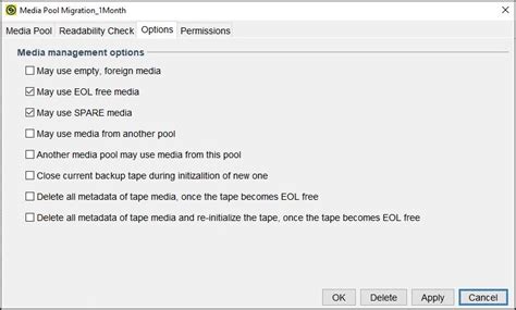 5 0 0:Configuring a Media Pool - SEPsesam