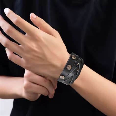 The Men Gift Leather Bracelet Price in India - Buy The Men Gift Leather ...