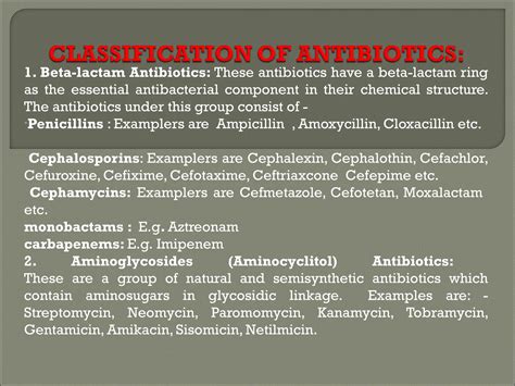 ANTIBIOTICS presentation for veterinary pharmacology | PPT