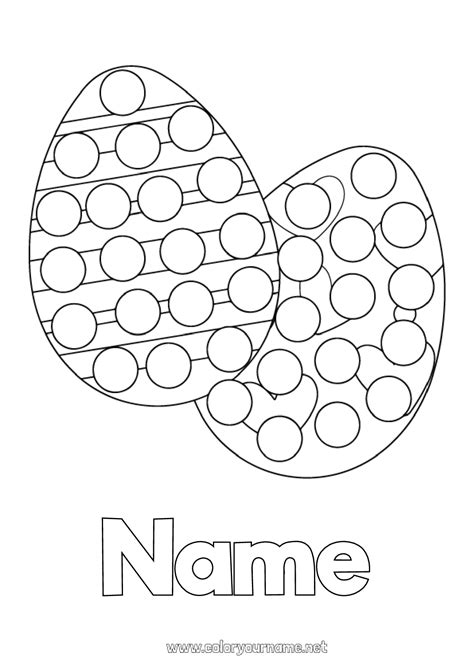 Coloring page No.1369 - Children's activities Easter eggs Easter