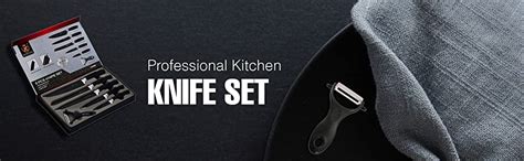 Buy Egab Non Stick Coating Kitchen Knife Set, 6-Pieces, Black ...