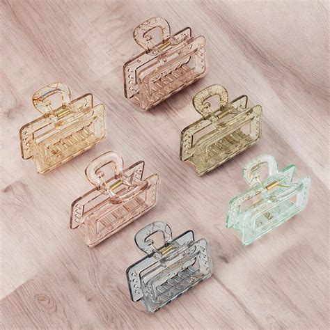 Shimmer Claw Clips for Women – Medium Size Hair Accessories for Any Lo ...