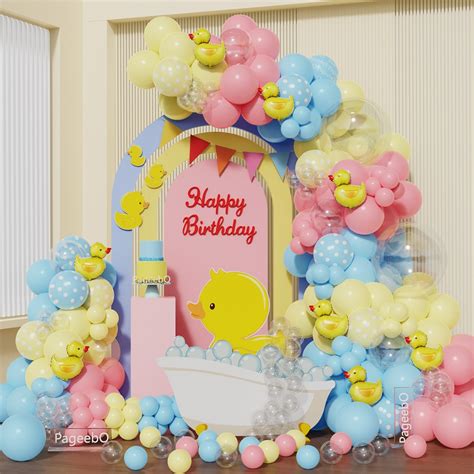 97pcs/set Little Yellow Duck Children's Theme Party Children's Paradise ...