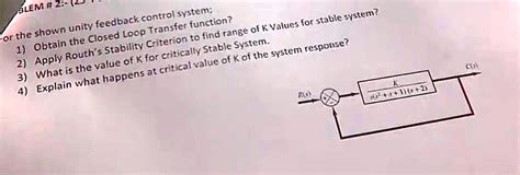 Image result for Unity Feedback Closed Loop Transfer Function