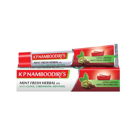 Mint Fresh Herbal Gel Toothpaste (80gm) - Red | K P Namboodiri's