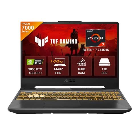 ASUS TUF A15 (2025) AMD Ryzen 7 7445HS,Gaming Laptop,RTX 3050-4GB,75W ...