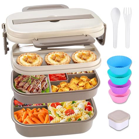 Buy Bento Box Adult Lunch Boxes, Stackable Lunch Container for Adults ...