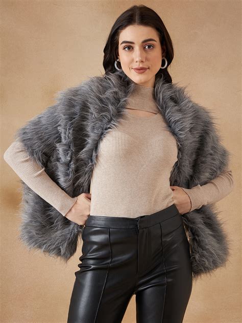 Light Grey Fur Cape