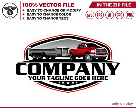 Pickup and Dump Trailer Logo Pickup and Trailer Logo - Etsy