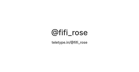 @fifi_rose — Teletype