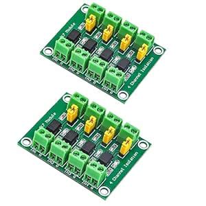 HiLetgo 2pcs PC817 4 Channel Optocoupler Isolation Board 817 Voltage ...