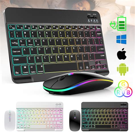 And Mouse Set | Rgb Backlit Wireless Keyboard