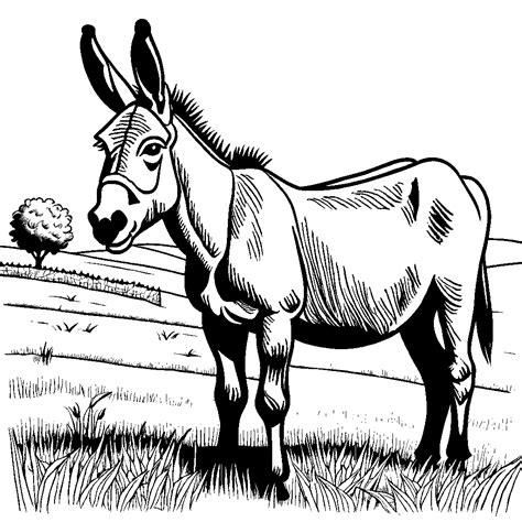 Donkey Colouring Pages Printable