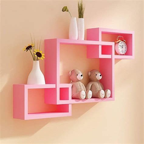 LK Trading Company Intersecting Wall Shelves Adequate Space to Display ...