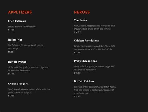 Image result for HTML Menu Examples