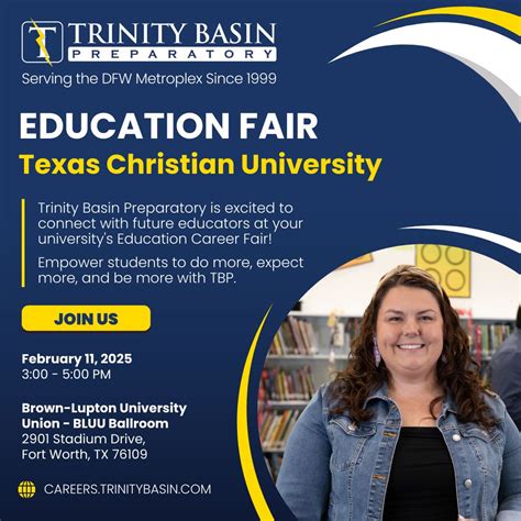 🎓 Calling all TCU students! Join us at the TCU Education Fair! Come ...