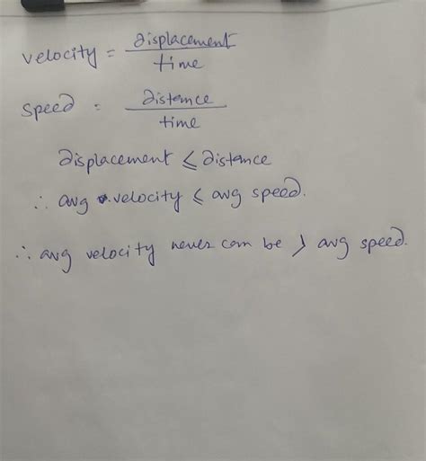 the numerical ratio of average velocity to average speed is a) always ...