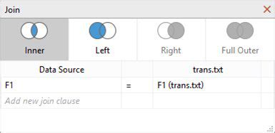 Tableau Create Join 的图像结果