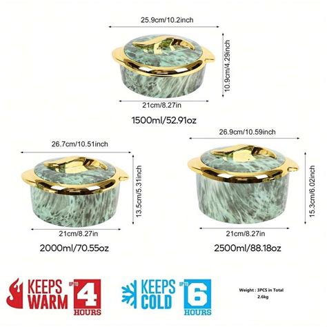 Conjunto de aquecedor de alimentos de aço inoxidável - Tigelas de ...