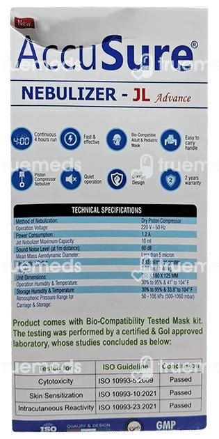 Accusure Nebulizer Advance Jl 1 - Uses, Side Effects, Dosage, Price ...