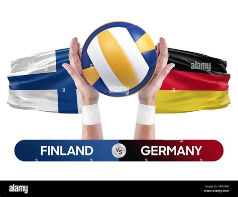 Finland vs Germany national teams volleyball volley ball match ...