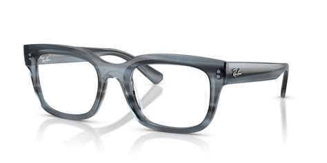 Chad Optics Bio-based Brillen mit Glänzendes Blau gestreift Rahmen (54 ...