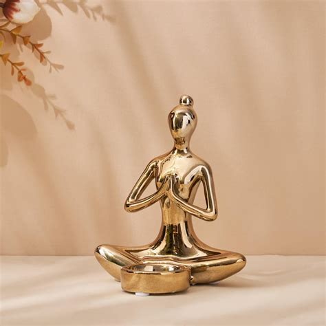 Buy Brighton Ceramic Namaskara Figurine with T-Light Holder from Home ...