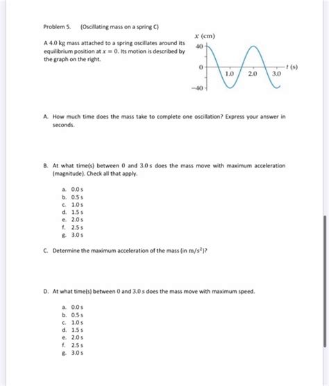 Oscillating Spring with Mass Problem 的图像结果