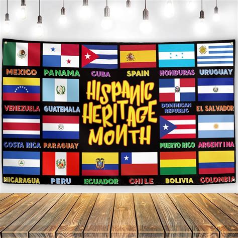 Amazon.com: Hispanic Heritage Month Decorations Latin American Banner ...