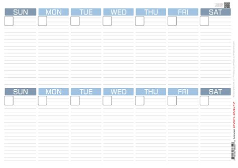 Blank 2 Week Calendar Printable - 2025 Calendar Printable