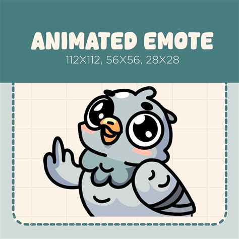 Funny Pigeon Emote for Twitch, Animated Middle Finger Pigeon Emote ...