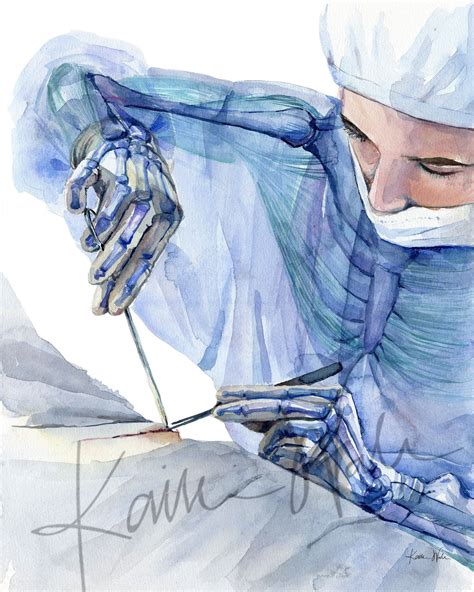 Surgery Ergonomics Watercolor Print | Anatomy art, Medical illustration, Medical art - medical art
