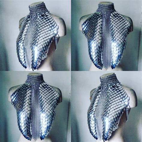 Scalemail chainmail shoulder pauldrons festival burningman etsy – Artofit