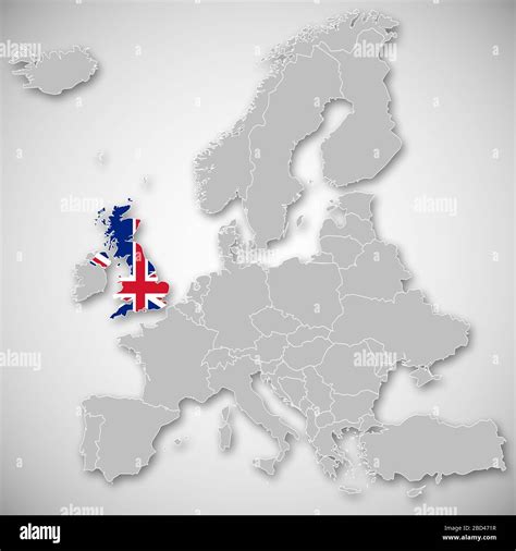Map of Europe - United Kingdom Stock Photo - Alamy