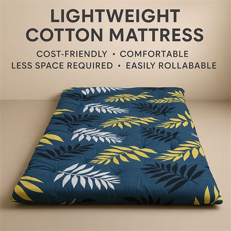 Spinecure Cotton Foldable Mattress – Light-Filled Gadda for Floor or ...