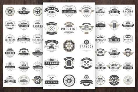 Car Garage Badges & Logos on Yellow Images Creative Store - 63335