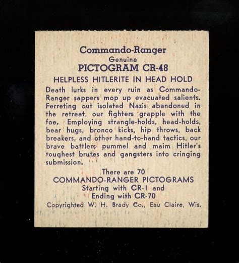 1940 R34 WH BRADY COMMANDO RANGER CR48 HELPLESS ADOLF HITLER HITLERITE ...