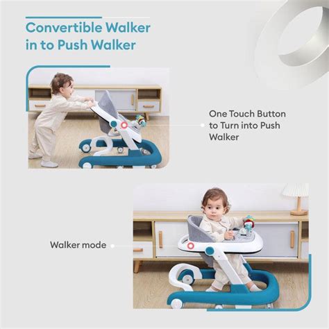 Little Feet Baby Walker - Detachable Toy Bar With Music & Light