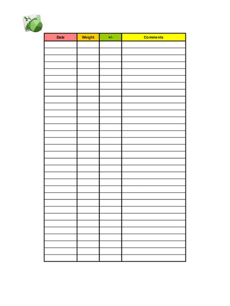 Printable Weight Loss Journal Form - Fill Online, Printable, Fillable ...