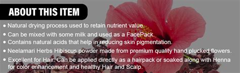Neelamari HIbiscus Flower Powder For Hair Growth (200g) : Amazon.in: Beauty