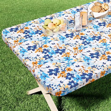 Amazon.com: homing Rectangle Printed Fabric Tablecloth, Elastic Fitted ...