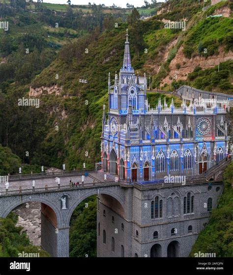 The Las Lajas Sanctuary (Santuario de Las Lajas) near Ipiales in ...